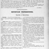 0842 - Page 717 - Partie professionnelle. Comptes rendus, documents, pièces officielles. Hygiène Publique. Les maladies contagieuses. Désinfection et prophylaxie, Dr. J. Dargelos, (Suite) / Reportage professionnel. Nouvelles et Informations. Nécrologie [Docteurs Feit, Curtillet, Moret] / Hôpital Tenon / Société amicale des médecins de Toulouse à Paris / La consommation de la quinine / Croisières médicales