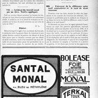 0848 - Page LVII-721 - Correspondance. Accidents. Rente d’un accidenté du travail, Rachat / Accident du travail causé par un tiers. Tarif à appliquer / Paiement de la différence entre tarif ministériel et le tarif de Dr. oit commun