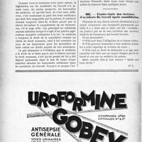 0849 - Page 722-LVIII - Correspondance. Accidents. Paiement de la différence entre tarif ministériel et le tarif de Dr. oit commun / Contre-visite des victimes d’accidents du travail après consolidation