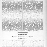 0880 - Page 747 - Partie scientifique. Travaux Originaux. Clinique chirurgicale. Cancer de la langue, d’après une leçon du professeur Delbet / Physiothérapie. Traitement physiothérapique des torticolis, par M. P. Kouindjy