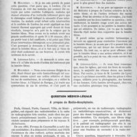 0883 - Page 750 - Partie scientifique. Travaux Originaux. Physiothérapie. Traitement physiothérapique des torticolis, par M. P. Kouindjy / Question médico-légale. A propos de Radio-Anaphylaxie [J. Risler]