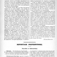 0915 - Page 780 - Partie professionnelle. Comptes rendus, documents, pièces officielles. Les réunions médicales de Nancy / Reportage professionnel. Nouvelles et Informations. Nécrologie [Docteurs Martin, Pautrel, Bachelot-Villeneuve, Sacareau] / Excursion sur la Côte d’Azur