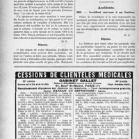 0927 - Page 790-LXIV - Déclaration de décès. Questions médico-militaires. Périodes d’instruction. Affectation / Accidents. Accident survenu à un frotteur