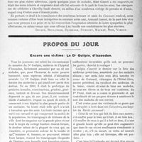 0942 - Page 799 - Nécrologie. Madame Armand Gassot / Propos du jour. Encore une victime : Le Dr. Guilpin, d’Issoudun [J. Noir]
