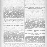 0961 - Page 818 - Partie scientifique. L’actualité Scientifique. Les Sociétés Savantes. Paris. Prophylaxie du rachitisme par l’héliothérapie, (Académie de médecine ; 15-2-1927) / Essais de sérothérapie anti-toxique dans la scarlatine, (Soc. méd. des hôp. ; 4-2-1927) / Injection intra-veineuse de sérum au cours d’une amputation chez un blessé shocké, (Soc. des Chirurgiens de Paris ; 18-2-1927) / Le quinosol dans la thérapeutique des épidermophyties, (Soc. de derm. et syph. ; 9-12-1926)