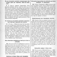 0963 - Page 820 - Partie scientifique. L’actualité Scientifique. Les Sociétés Savantes. Marseille. Comité médical des Bouches-du-Rhône. Un procédé de cathétérisme chez les prostatiques en rétention aiguë / Un cas dé pleurésie purulente à pneumocoques chez l’enfant traité par l’optochine. Echec du traitement / Un nouveau cas de pleurésie purulente à pneumocoques traité par l'optochine avec insuccès / Rein tuberculeux préalablement traité par le bleu de méthylène / Syndrome de Stokes-Adams avec dissociation auriculo-ventriculaire complète / Déformation hippocratique des extrémités sans lésions cardiaques, ni pulmonaires / Empoisonnements par champignons desséchés / Endocardite maligne à forme lente / Le mésothorium en urologie (tumeurs de la vessie et cancers de la prostate). Applications et résultats personnels