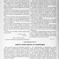 0976 - Page 831 - Partie professionnelle. Travaux Originaux. La législation sur les stupéfiants entrave l'exercice normal de la médecine et nuit aux malades / Conflit entre hôpital et pharmaciens [Dr. Paul Boudin]