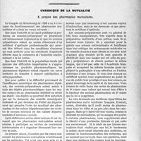 0978 - Page 833 - Partie professionnelle. Travaux Originaux. Conflit entre hôpital et pharmaciens [Dr. Paul Boudin] / Chronique de la mutualité. A propos des pharmacies mutualistes [Dr. M. Vimont]