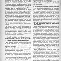 1107 - Page 948 - Partie professionnelle. Exercice illégal de la médecine. Projet de modifications à la loi du 30 novembre 1892. Les difficultés de la répression de l’exercice illégal. Faut-il abroger les dispositions législatives pour la répression de l’exercice illégal de la médecine ? / Faut-il modifier, pour les renforcer, les pénalités prévues par la loi de 1892 ?