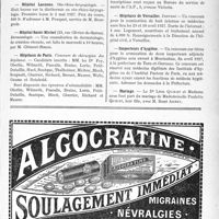 1138 - Page VII-975 - Dernières nouvelles. Les Congrès / Hôpital Lariboisière / Hôpital Laennec / Hôpital Saint-Michel / Hôpitaux de Paris / Hôpitaux de Paris / Hôpitaux de Paris / Hôpitaux de Versailles / Inspecteurs d’hygiène / Mariage