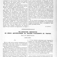 1160 - Page 989 - Partie scientifique. Travaux Originaux. Les maladies de la parole. IV. —- Le Bégaiement, par G. de Parrel et Henriette Hoffer / De l’injection préventive de sérum antitétanique en matière d’accidents du travail, par le Dr. Alfred Bastin, (Suite et fin)