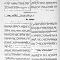 1172 - Page 995 - Partie scientifique. Travaux Originaux. Les maladies de la parole. La grippe et ses complications [E. -D. Gaston] / L’Actualité Scientifique. La Presse. Traitement des furoncles [(L’Hôpital, juillet-1926-B)] / Sur le traitement des artérites oblitérantes et des accidents qu’elles entraînent [(Le Bulletin médical, 7 août 1926)]