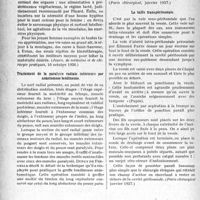 1177 - Page 998 - Partie scientifique. L’Actualité Scientifique. La Presse. La-stérilité chez la femme. Son traitement [(Journ. de médecine et de chirurgie pratiques, 10 octobre 1926)] / traitement de la paralysie radiale inférieure par anastomose tendineuse [(Paris chirurgical, janvier 1927)] / La taille transpéritonéale [(Paris chirurgical janvier 1927)]