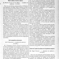 1180 - Page 999 - Partie scientifique. L’Actualité Scientifique. Les Sociétés Savantes. Paris. Morts subites et taches solaires, (Académie de médecine ; 1-3-1927) / Sur la gangrène pulmonaire, (Académie de médecine ; 8-3-1927) / Action de l’oxyde de carbone sur les globules sanguins, (Académie de médecine ; 8-3-1927)