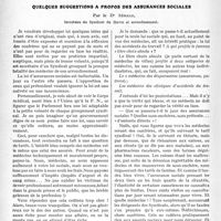 1195 - Page 1008 - Partie professionnelle. Travaux Originaux. Les Assurances sociales. Deux opinions de praticiens. I, La mystique des assurances sociales, par le Dr. Jean Séval / II, Quelques suggestions à propos des assurances sociales, par le Dr. Sébald [Dr. Th. Sébald]