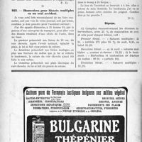1233 - Page 1028-LVI - Correspondance. Application des Tarifs Durafour et Fallières. I, Appareil provisoire de fracture / II, Honoraires pour blessés multiples en un seul accident