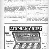 1237 - Page 1032-LX - Correspondance. Application du Tarif Maginot. Ponction de la plèvre avec injection d’azote / Fiscalité. Exemption de la majoration d’impôt des ménages sans enfants