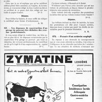 1238 - Page LXI-1033 - Correspondance. Fiscalité. Certificat pour exonération de la taxe de luxe sur une chaussure orthopédique / Les dépenses de construction d’un garage ne peuvent être déduites des revenus professionnels / Taux des prestations sur les automobiles / Patente d’un médecin employé
