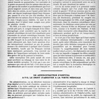 1287 - Page 1076 - Partie professionnelle. Travaux Originaux. La reprise des relations scientifiques avec l'Allemagne, par le Dr. Gabriel Batier / Un administrateur d’hôpital a-t-il le Dr. oit d’assister à la visite médicale [Dr. Paul Boudin]