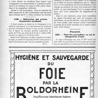 1309 - Page 1098-LX - Correspondance. Accidents. Accident du travail par choc nerveux / Majoration des primes d’assurance accidents / Fiscalité. Taxe des prestations, en cas de changement d’auto