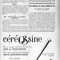 1312 - Page LXIII-1101 - Correspondance. Application du Tarif Durafour-Fallières. I, Fracture de l’olécrâne / II, Soins donnés et surveillance consécutive / De la tolérance du lait par addition de vin, par le docteur Ed. Crouzel