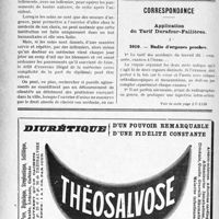 1327 - Page 1112-XII - Droit médico-professionnel. Cabinets multiples et exercice illégal de la médecine [Dr. Paul Boudin] / Correspondance. Application du Tarif Durafour-Pallières. I, Radio d’organes proches