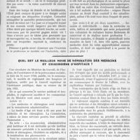 1352 - Page 1135 - Partie professionnelle. Travaux Originaux. La médecine en 1935, Dr. René Biot, (Travail primé de notre concours de 1926) / Quel est le meilleur mode de nomination des médecins et chirurgiens d’hôpitaux ? [Dr. Paul Boudin]