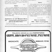 1379 - Page 1160-LVI - Correspondance. Application du Tarif Durafour-Pallières. II, Doubles visites à deux blessés réunis / III, Consultations des oculistes / Application du tarif Maginot-Marin. Cumul d’interventions thérapeutiques en une même séance / Baux et locations. Droit à la prorogation