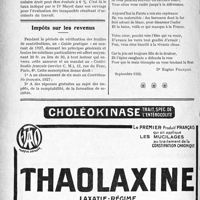 1387 - Page 1166-LXIV - Correspondance. Accidents. Evaluation d’incapacité permanente / Impôts sur les revenus / Anthologie médicale. Les mains triomphantes [Dr. Eugène François]