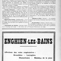 1396 - Page VII-1171 - Dernières nouvelles. Les épidémies / Les Congrès / Journées vétérinaires / Hôpital Saint-Antoine / Amphithéâtre des hôpitaux / Association générale des médecins de France / Hôpitaux de Paris / Faculté de Paris