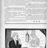 1397 - Page 1172-VIII - Dernières nouvelles. Secrétariat / Hôpitaux de Lyon / Bordeaux / Sanatoriums nouvellement mis en service / La section de médecine de l’A. G / Mariage / Tunis / Enghien