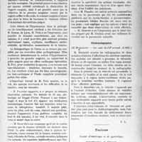 1420 - Page 1195 - Partie scientifique. L’Actualité Scientifique. Les Sociétés Savantes. Paris. Hémorrhagie et ramollissement cérébral ; fréquence relative ; pathogénie et traitement, (Soc. méd. des hôp. ; 11-2-1927) / Les lysats-vaccins à pneumocoques dans le traitement de la pneumonie, (Soc. méd. des hôp. ; 4-2-1927) / Cholécystographie, (Soc. méd. du IXe arrond. ; 2-1927) / Toulouse. Société d’obstétrique et de gynécologie. Imperforation de l’hymen