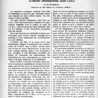 1431 - Page 1204 - Partie professionnelle. Travaux Originaux. Le secret professionnel dans l'A. M. G, au Dr. Duchesne