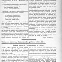 1444 - Page 1217 - Partie professionnelle. Travaux Originaux. Variétés. Le mal que les proverbes ont dit du médecin / Comptes rendus, documents, pièces officielles. Syndicat médical de l’arrondissement de Pontivy