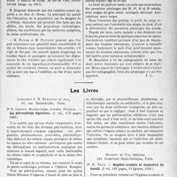 1492 - Page 1259 - Partie scientifique. L’actualité Scientifique. Les Sociétés Savantes. Paris. Le théisme, fléau social en Tunisie, (Académie de médecine, 29-3-1927) / Déformations professionnelles du squelette du pied chez une danseuse, (Société de chirurgie ; 26-1-1927) / Les Livres. Les périviscérites digestives, Pr P. Carnot, Blamoutier, Libert, Friedel, Librairie J. B. Baillère et fils, Paris / Hygiène oculaire et inspection du travail, Pr H. Truc, Masson et Cie, éditeurs, Paris. 1926