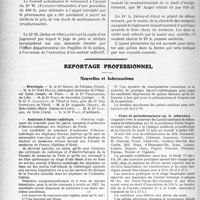 1509 - Page 1276 - Partie professionnelle. les contrats de louage de services médicaux le salariat médical moderne [Dr. Paul Boudin]. Sou médical. Extrait analytique des procès-verbaux du Conseil d’Administration / Reportage professionnel. Nouvelles et Informations. Nécrologie. [Dr. Hérin, Noël Hallé, Verhaeghe, Prat, F. Constant, Augustin Henry, Larger, Fasf] / Assistants d’électro-radiologie / Cours de perfectionnement sur la tuberculose