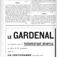 1515 - Page 1280-XLII - Correspondance. Application du Tarif Durafour-Fallières. Tarif pharmaceutique et pourcentage de réduction / Ongle semi-détaché