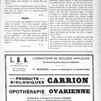 1516 - Page XLIII-1281 - Correspondance. Application du Tarif Durafour-Fallières. Electrisation / Questions médico-militaires. Aggravation de l’état d’un blessé de guerre