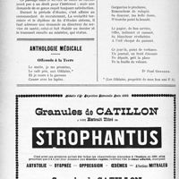 1519 - Page 1284-XLVI - Correspondance. Questions médico-militaires / Passage d’un étudiant dans le service de santé militaire / Anthologie médicale. Offrande à la Terre