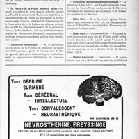 1528 - Page VII-1289 - Dernières nouvelles. Nécrologie [M. J. Baptandier] / Les Congrès / Le Congrès de la Presse médicale latine / Distinction honorifique / Victime du devoir médical / Association d’enseignement des hôpitaux / Hôtel-Dieu / Hôtel-Dieu / Hôpital Boucicaut