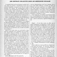 1561 - Page 1322 - Partie professionnelle. Travaux Originaux. Chronique syndicale. Syndicats médicaux, contrats collectifs, clause compromissoire [G. Duchesne] / Les contrats collectifs dans les assurances sociales