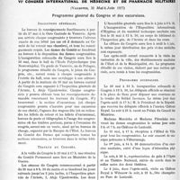 1573 - Page 1334 - Partie professionnelle. Comptes rendus, documents, pièces officielles [Dr. Paul Boudin]. La radiologie aux médecins / VIe Congrès international de médecine et de pharmacie militaires. Programme général du Congrès et des excursions