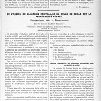 1616 - Page 1371 - Partie scientifique. Travaux Originaux. Clinique chirurgicale. Les ataxies aiguës, Jacques Decourt [G. Duchesne] / De l'action du glucoside cristallisé du bulbe de scille sur la perméabilité rénale, (Comparaisons avec la Théobromine), par le docteur Gabriel Perrin. Action diurétique du glucoside cristallisé isolé du bulbe de scille