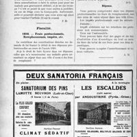 1661 - Page 1410 bis-LX - Correspondance. Application du Tarif Durafour-Fallières. Cumul ou non ? / Fiscalité. Frais professionnels. Remplacements, impôts, etc