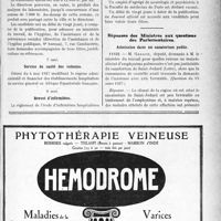 1676 - Page IX-1421 - A travers l’officiel. Hygiène publique / Service de santé des colonies / Brevet d’infirmières / Enseignement de la médecine / Réponses des Ministres aux questions des Parlementaires. Admission dans un sanatorium public