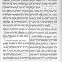 1696 - Page 1441 - Partie scientifique. L'Actualité Scientifique. La Presse. Du traitement du coma diabétique [(La Presse médicale, 19 janvier 1927)] / Le début de la tuberculose chez l’homme [(Paris médical, 1er janvier 1927)]