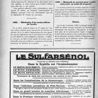 1731 - Page 1474-LVIII - Correspondance. Questions médico-militaires. Réquisition et recensement des automobiles / Démission d’un ancien officier de l'active / Demande de pension pour maladie contractée au cours de la guerre