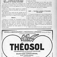 1736 - Page LXIII-1477 - Correspondance. Accidents du travail. Le blessé a le Droit de changer de médecin traitant / Accident du travail ancien, Demande de révision irrecevable / Accident survenu à l’occasion du travail