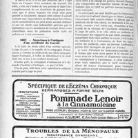 1737 - Page 1478-LXIV - Correspondance. Accidents du travail. Accident survenu à l’occasion du travail / Assistance à l’autopsie d’un accidenté du travail