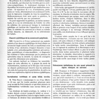 1769 - Page 1506 - Partie scientifique. L'Actualité Scientifique. Les Sociétés Savantes. Toulouse. Société de médecine, chirurgie et pharmacie. Traitement d’un cas de sclérodermie par l’acétylarsan / Chancre syphilitique de la commissure palpébrale / Sacralisation vertébrale et spina bifida occulta / La tache bleue mongolique / Volumineux épithélioma du sein ayant présenté les signes cliniques du sarcome